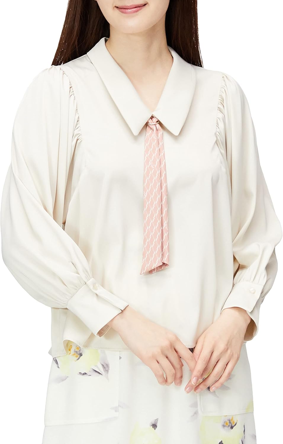 Amazon | [ジル バイ ジルスチュアート] ブラウス スカーフ付ロング